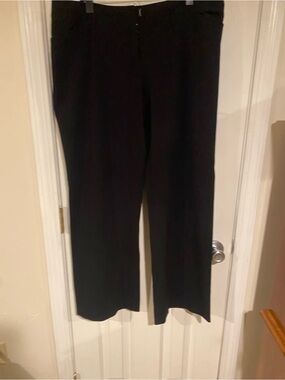 AB Studio Black Straight-Leg Dress Pants